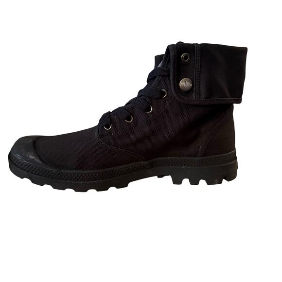 NWT & Box Palladium Men’s Baggy Black High Top Canvas Shoe Size 10 - Picture 5 of 10